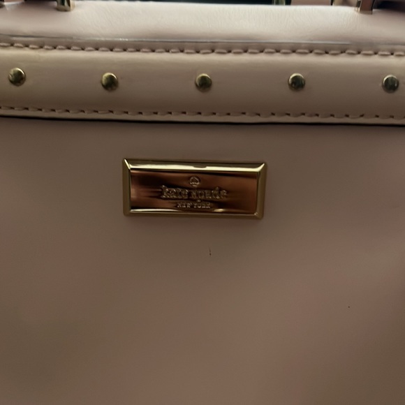 Kate Spade Light Pink Leather Studded Satchel With Removable Crossbody Strap - Picture 2 of 4